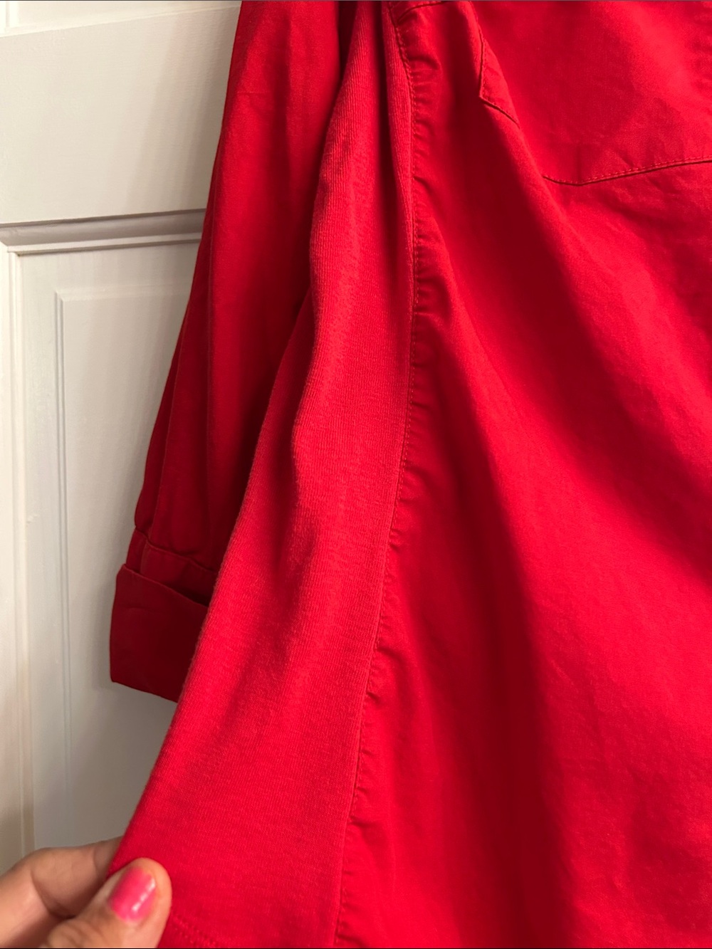 Zac & Rachel Bold Red Collared Shirt - Picture 2 of 3